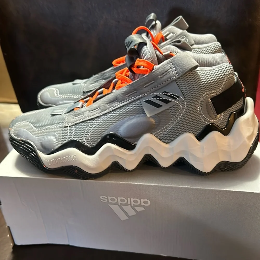 adidas Exhibit B Candace Parker Mid Basketball Shoes: GRAY/ORANGE: NIB: SIZE 9.5